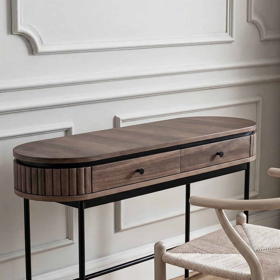 Biurko 'Kärra' - Orzech/Czarny