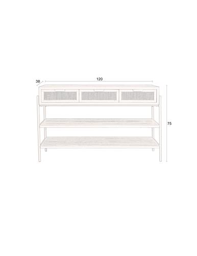 Stolik konsolowy 'Yasu' - Czarny