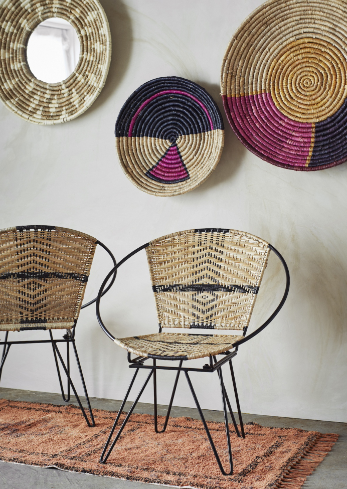 Fotel 'Iron' - Czarny/naturalny