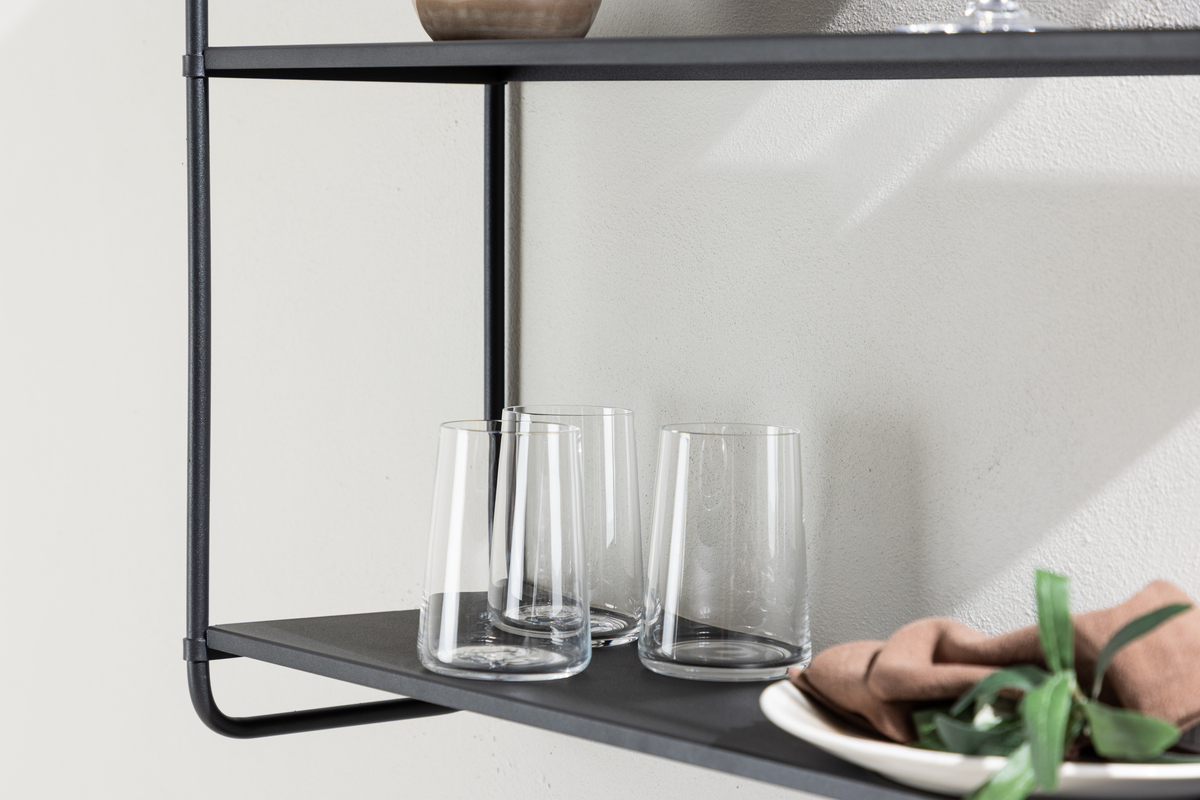 Półka ścienna 'Bari' - Czarna