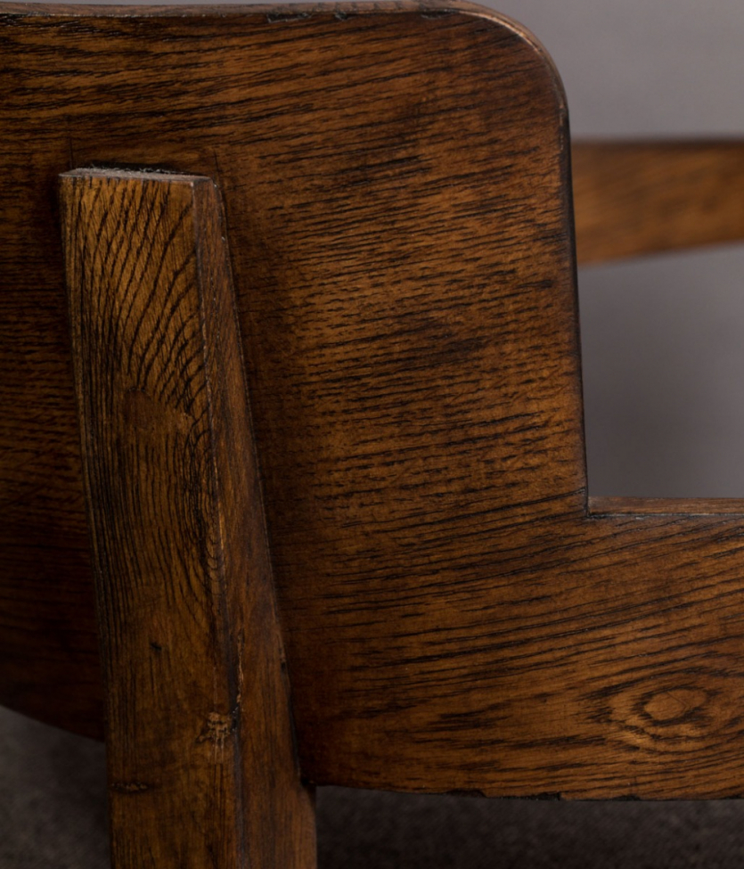 Fotel 'Duran' - Szary/Brązowy