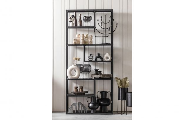 Półka ścienna 'Teun' - Czarna