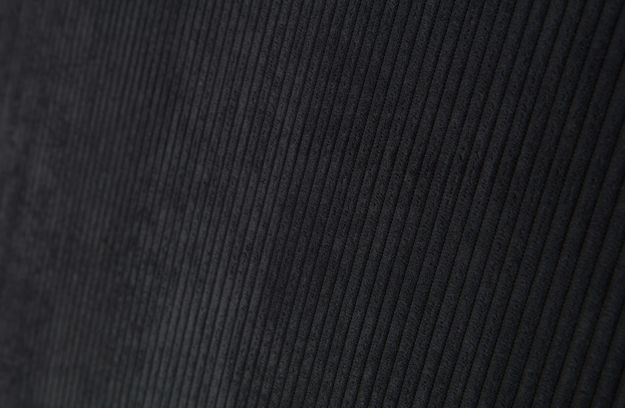 Sofa narożna 'Thomas' - Prążkowana Ciemnoszara