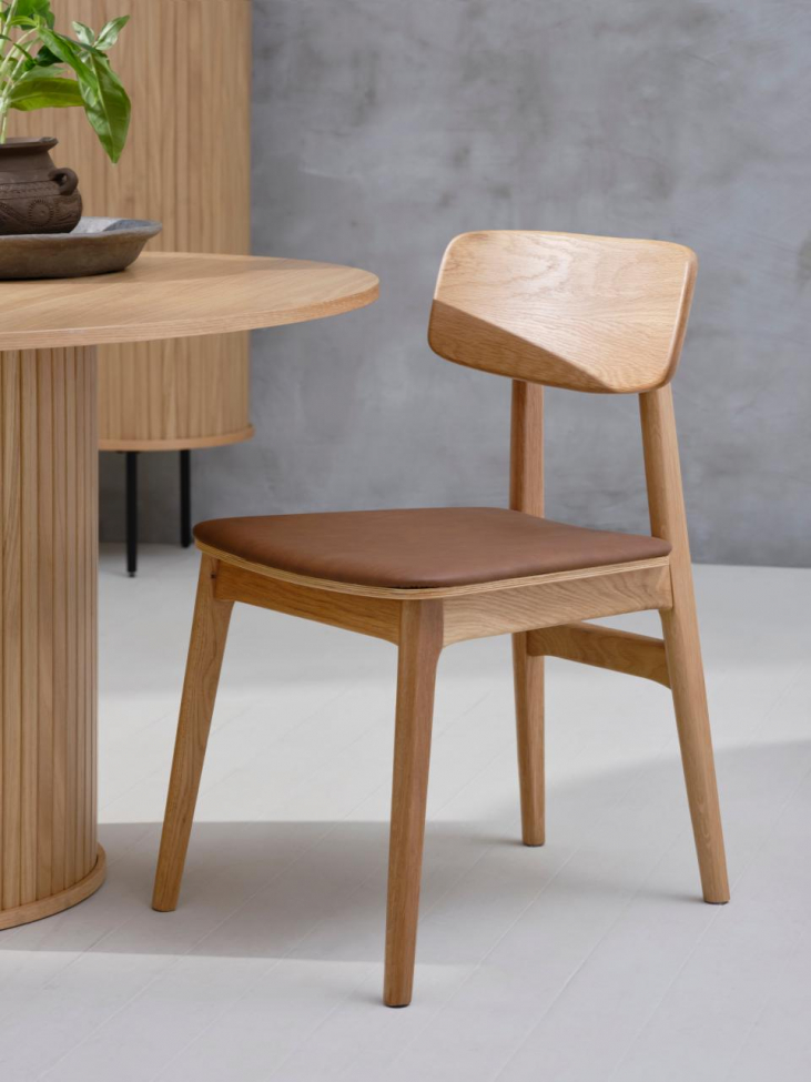 Krzesło 'Garde' - Dąb/Brązowe