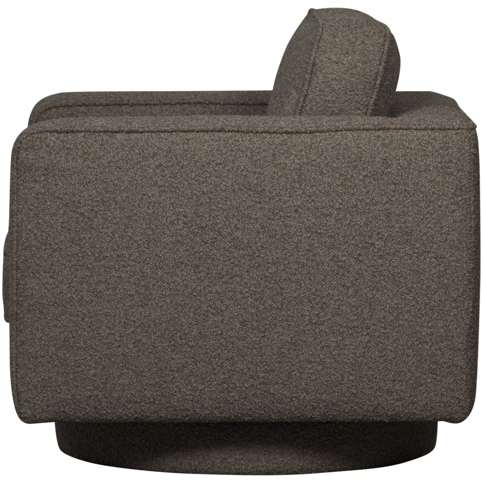 Fotel obrotowy 'Lazy' - Szary bouclé