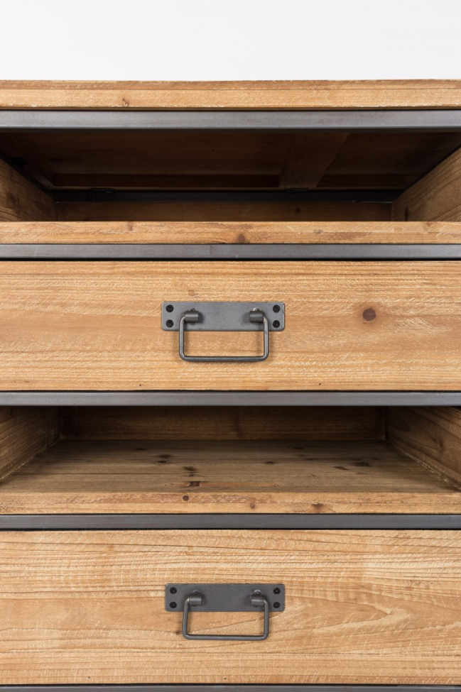 Stolik 'Damian' - Czarny/Naturalny