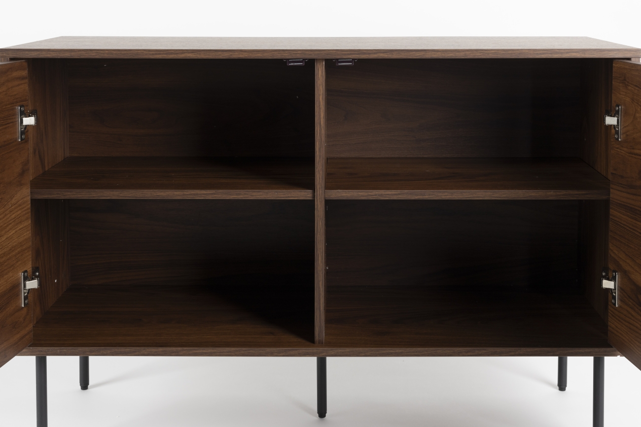 Stolik boczny 'Stripes Low' 120x42x50 cm - Brązowy