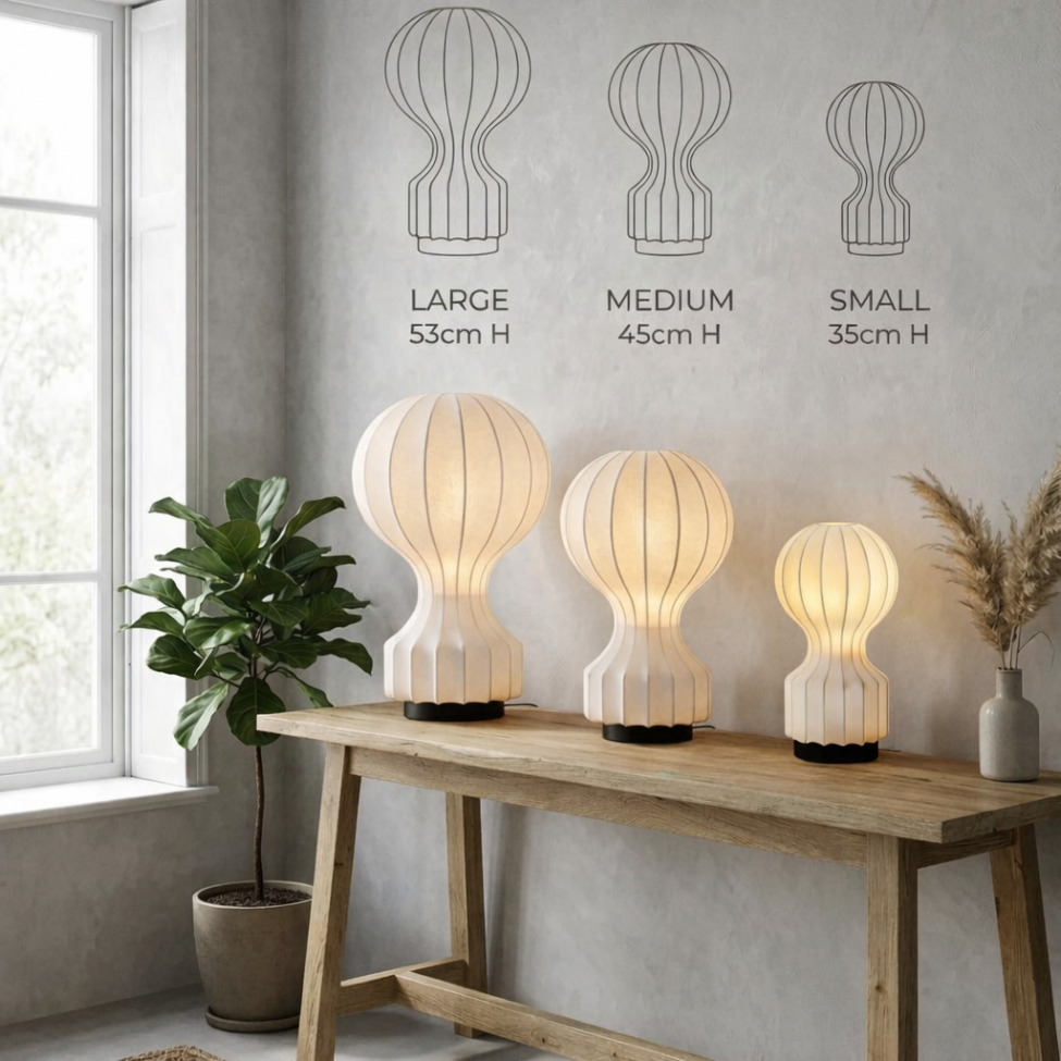 Lampa 'Senigallia' L - Biała/Czarna