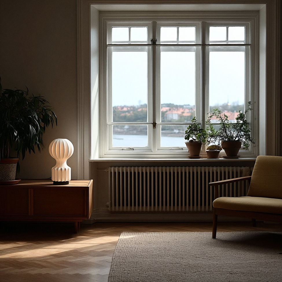 Lampa 'Senigallia' S - Biała/Czarna