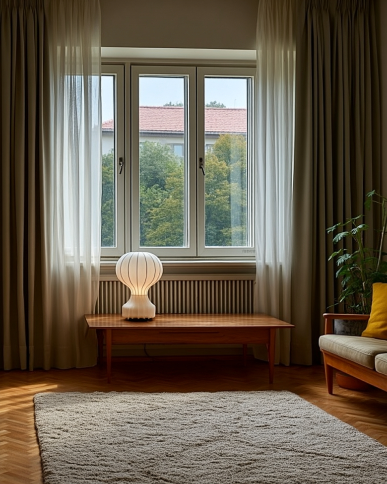 Lampa 'Senigallia' M - Biała/Czarna