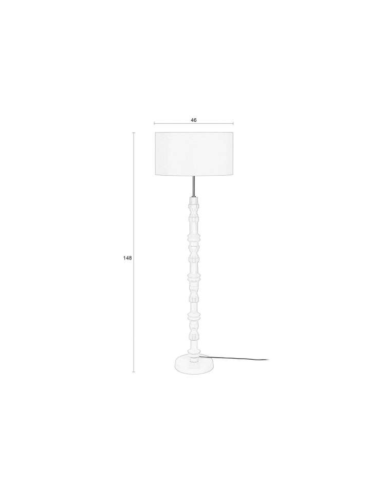 Lampa podłogowa 'Totem' 46x46 - Pomarańczowy