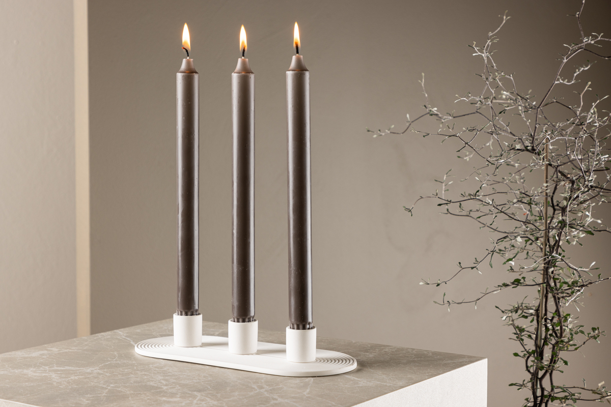 Świecznik 'Bronco' - Biały