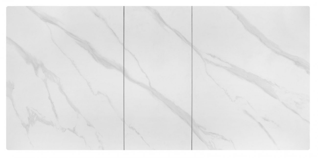 Stół jadalny 'Platan' 140-180cm - Biały/czarny