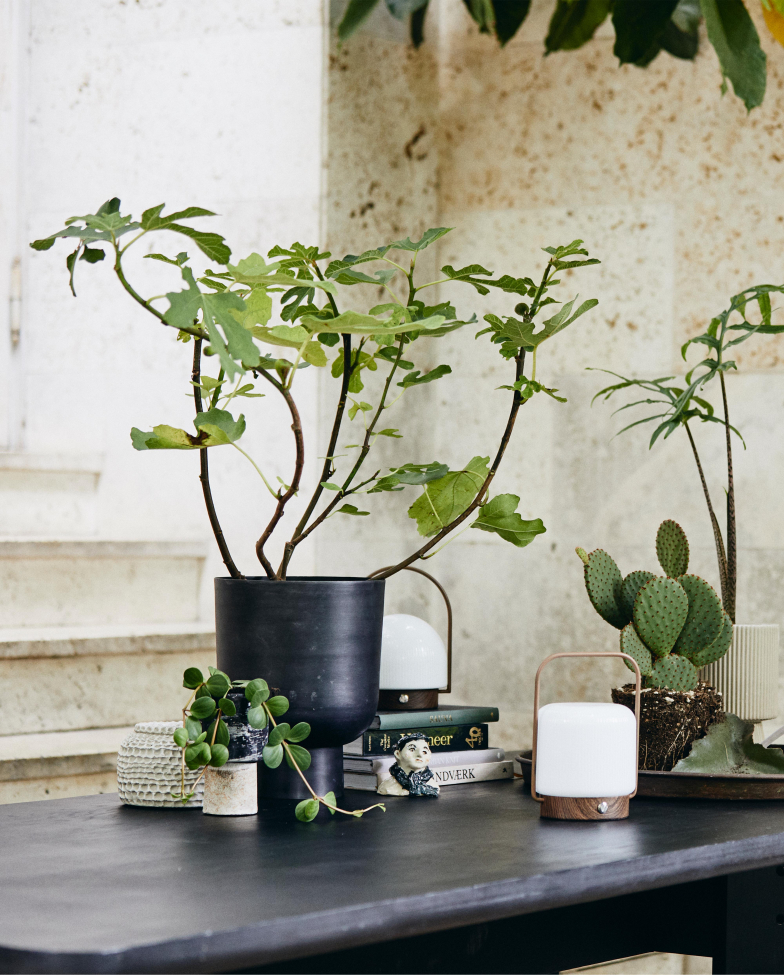 Lampa przenośna 'Troy' - Biała/Brown