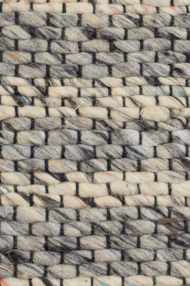 Dywan wełniany 'Frills' 170x240cm - Szary/Niebieski