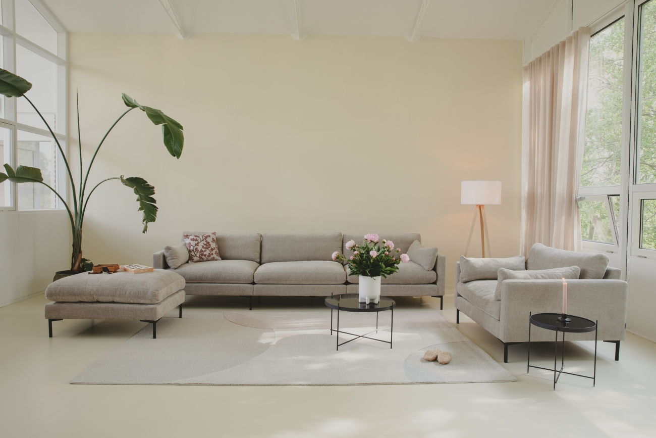 Dywan wełniany 'Dream' 200x300cm - Naturalny/Różowy