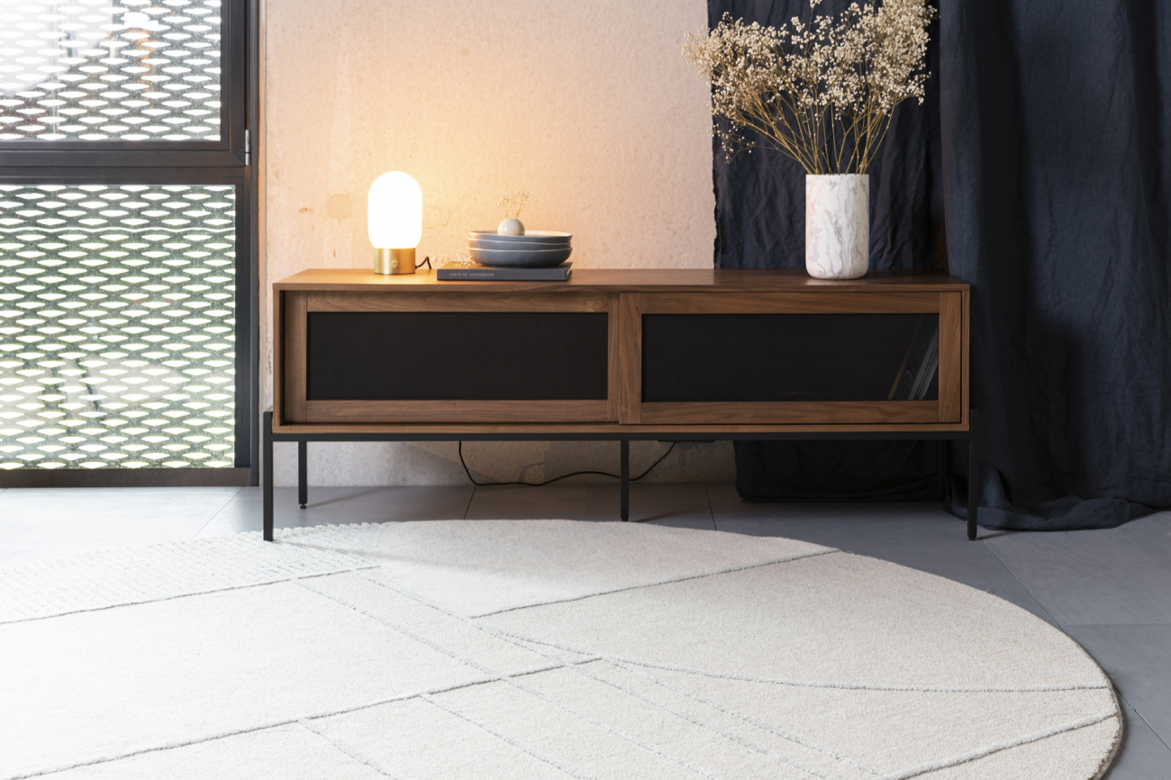 Dywan 'Bliss' Okrągły 240cm - Szary/Niebieski