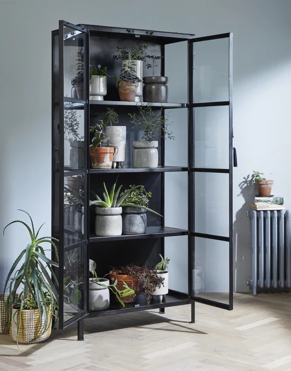 Witryna 'Oregon' - Żelazo/Czarny