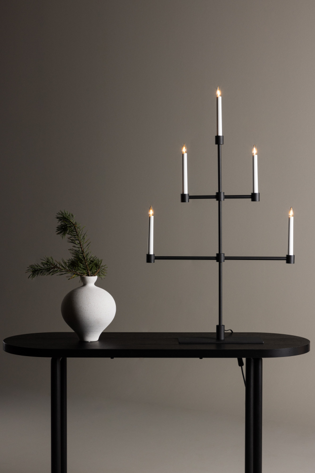 Świecznik adwentowy 'Falsterbo' - Czarny