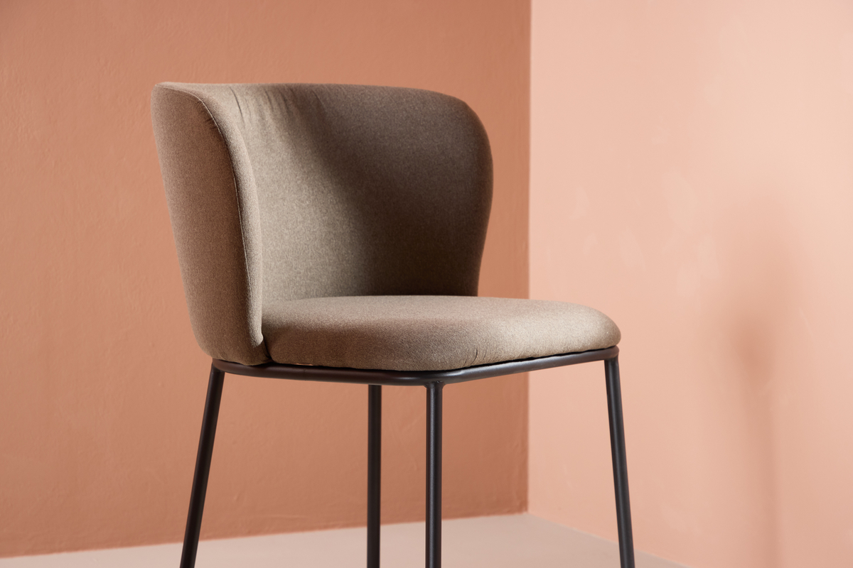 Krzesło 'Edina' - Brązowy/Czarny