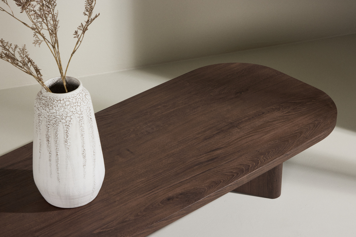 Stolik kawowy 'Haga' 180x55cm - Zamsz