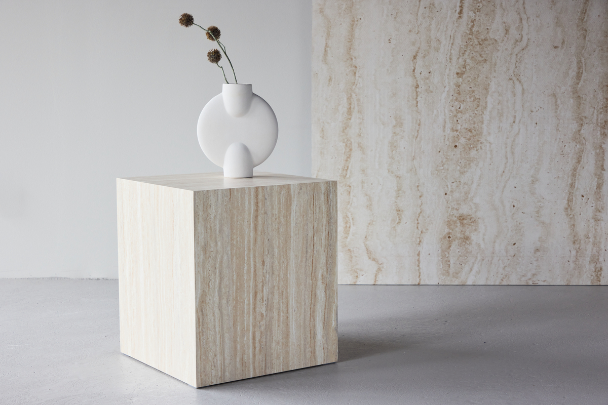 Stolik kawowy 'Myrsjö' 40x40cm - Beżowy