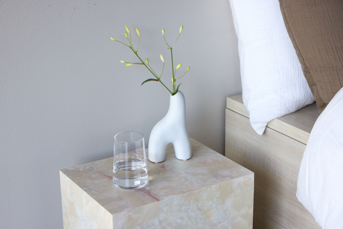 Stolik boczny 'Eira' 35x25cm - Beżowy