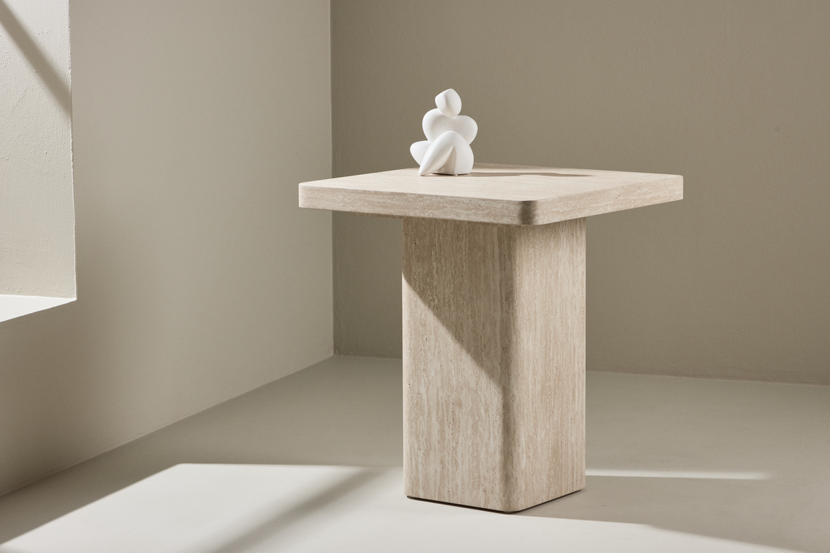 Stolik kawowy 'Qvart' 50x50cm - Beżowy