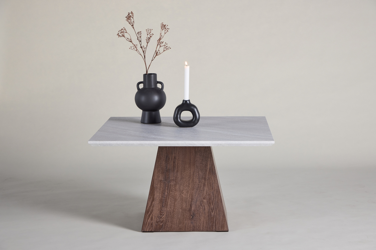 Stolik kawowy 'Ljusnäs' 80x80cm - Jasnoszary