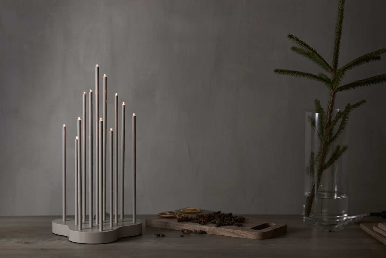 Świecznik adwentowy 'Buzz' 43cm - Szary