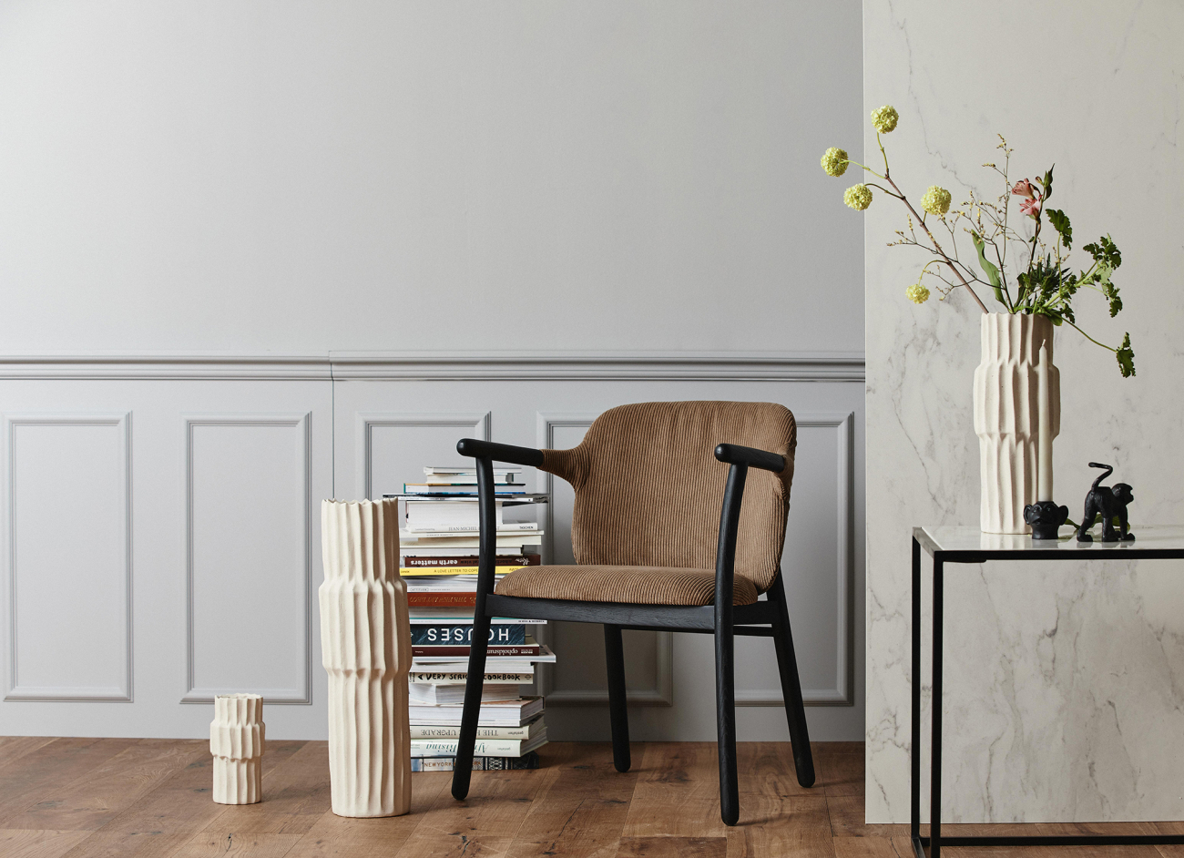 Krzesło 'Esrum' - Czarno-Beżowe