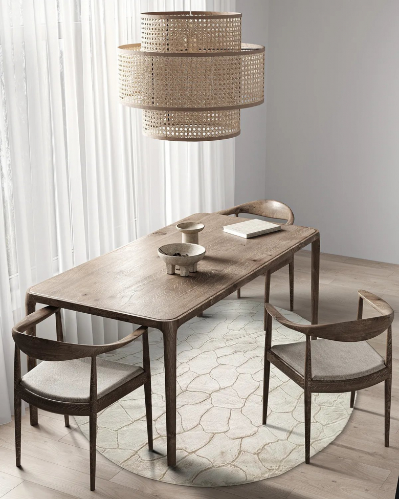 Okrągły dywan 'Cora' 120cm - Biały