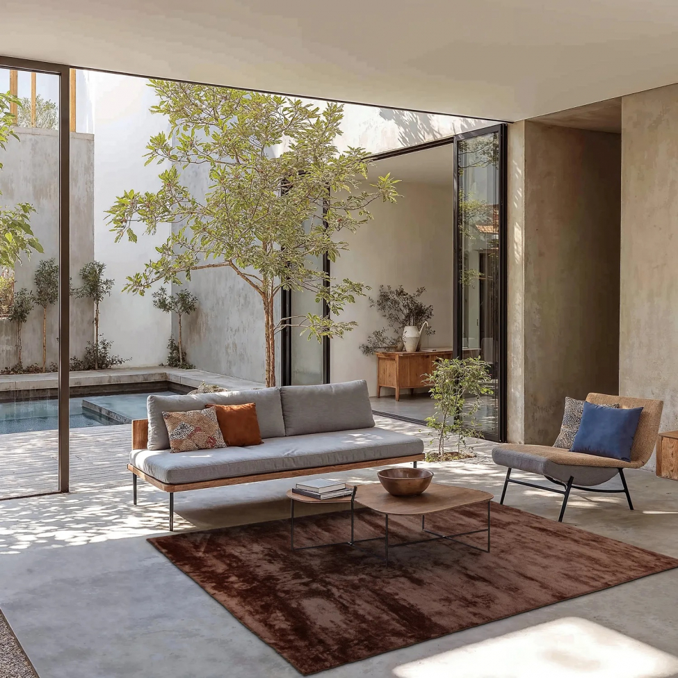 Dywan shaggy 'Aranga Super Soft' 140x200cm - Ciemnobrązowy