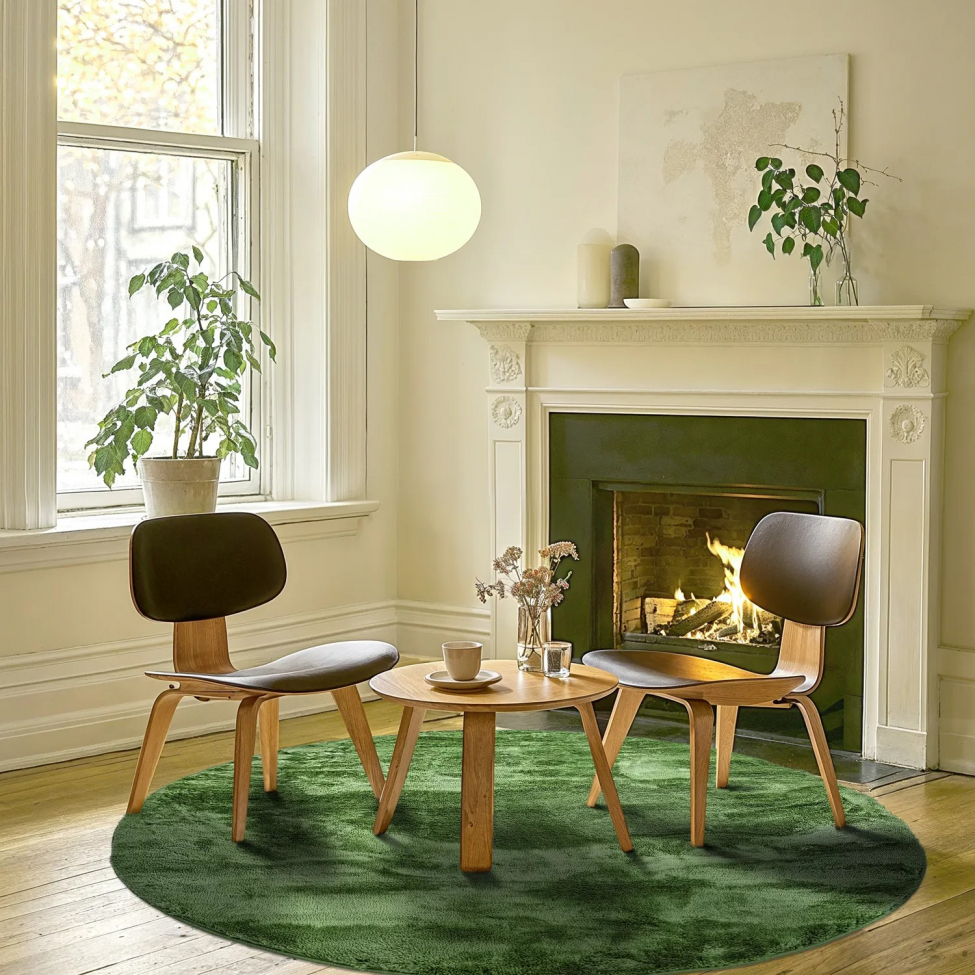 Okrągły dywan 'Aranga Super Soft' 80cm - Oliwkowy