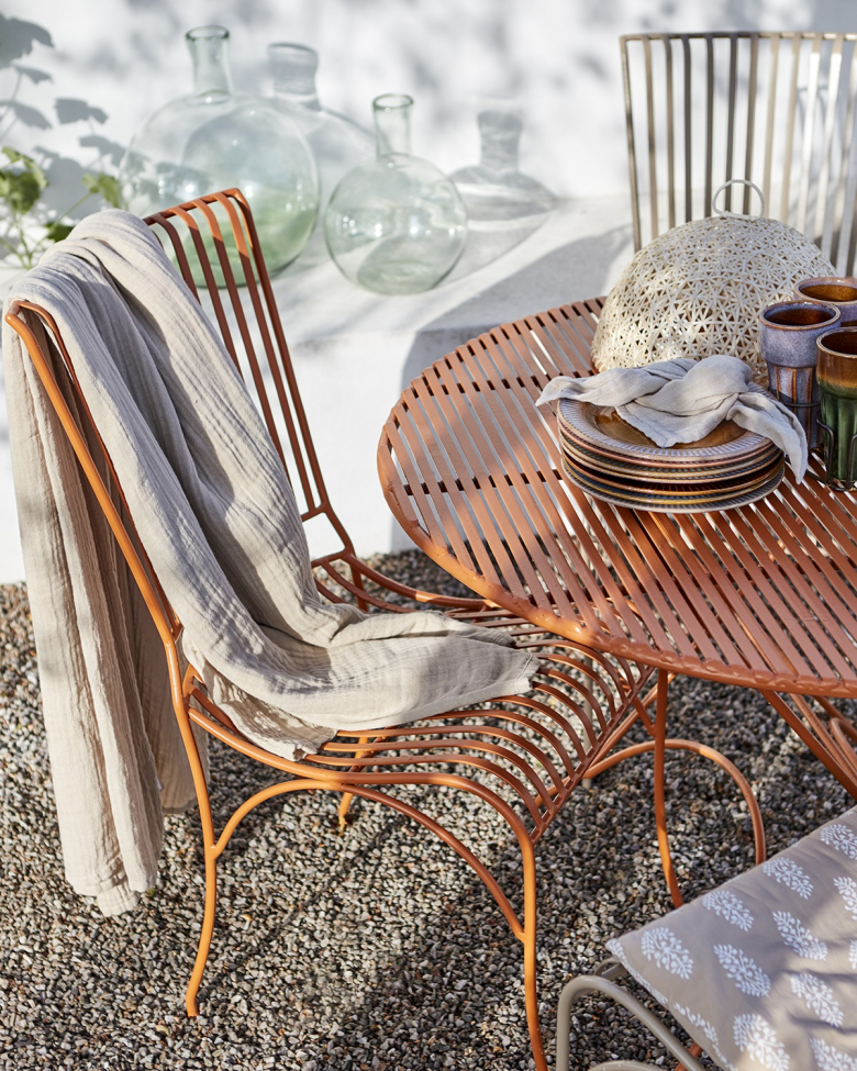 Stół 'Visby' Okrągły 100cm - Pomarańczowy