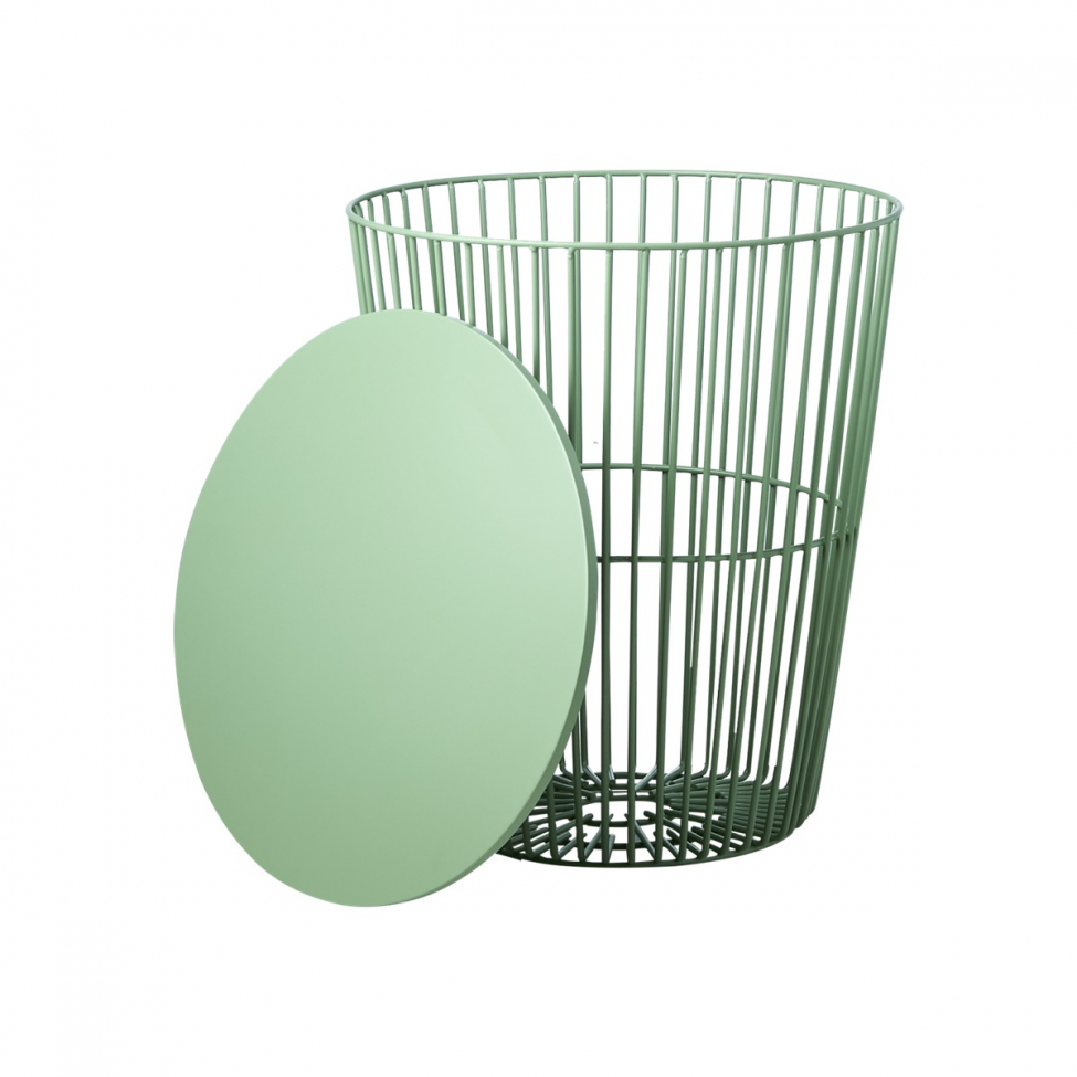 Stolik kawowy/kosz 'Marstrand' okrągły 40cm - Zielony