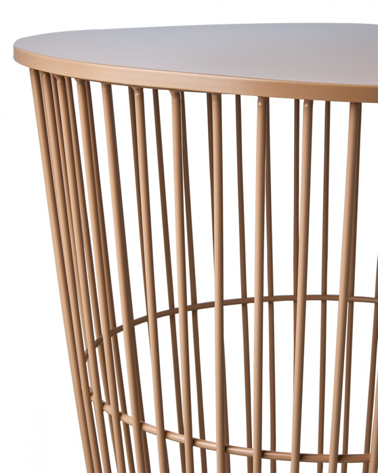 Stolik kawowy/kosz 'Marstrand' okrągły 40cm - Brzoskwiniowy