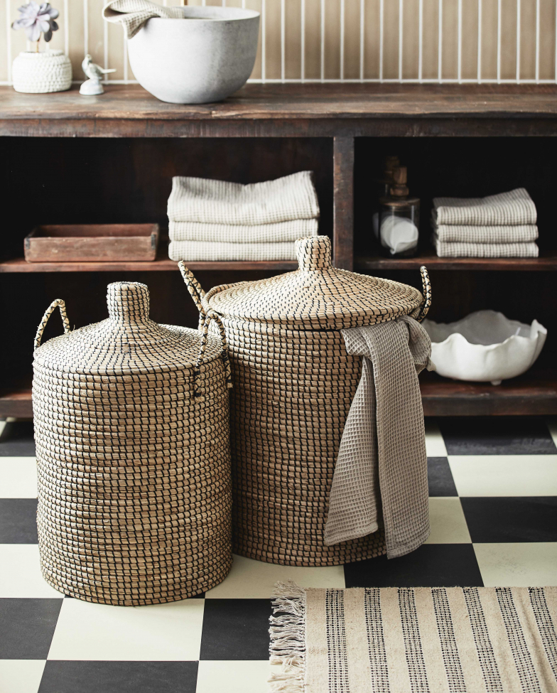 Zestaw 2 koszy 'Laudy' - Naturalne