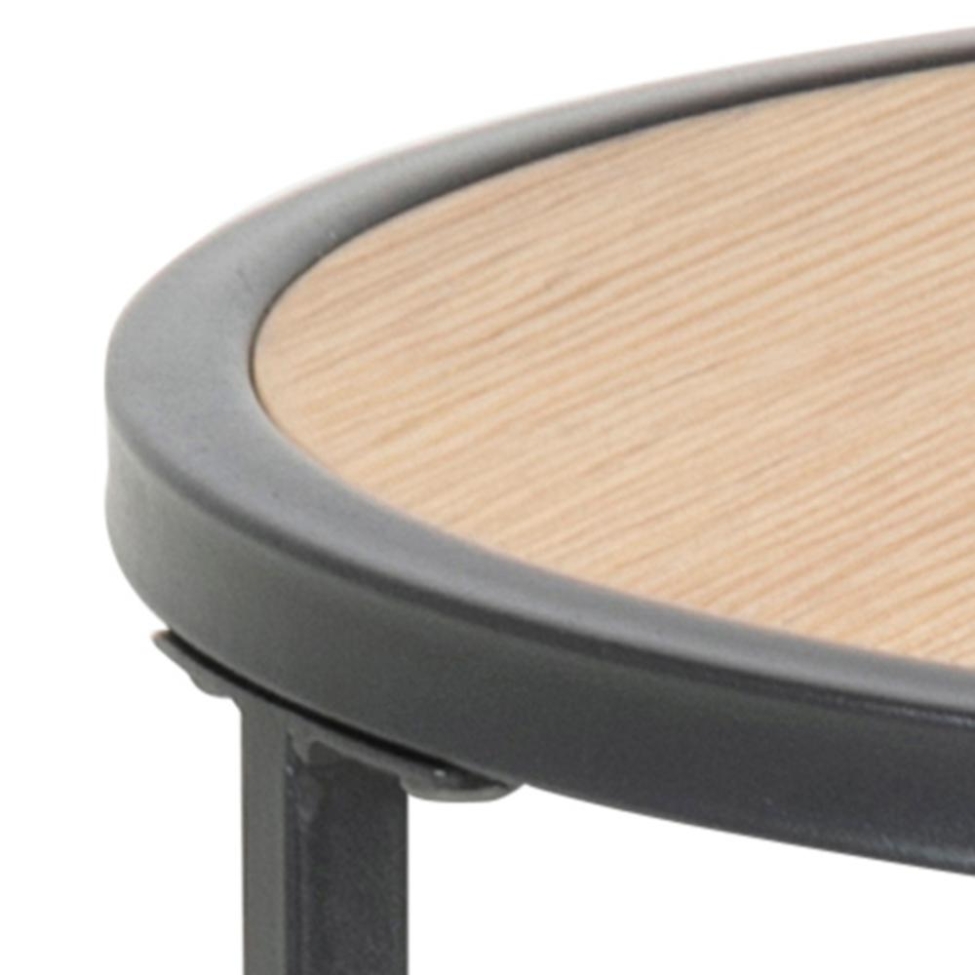 Stolik 'Hydra' 40cm - Naturalny/Czarny