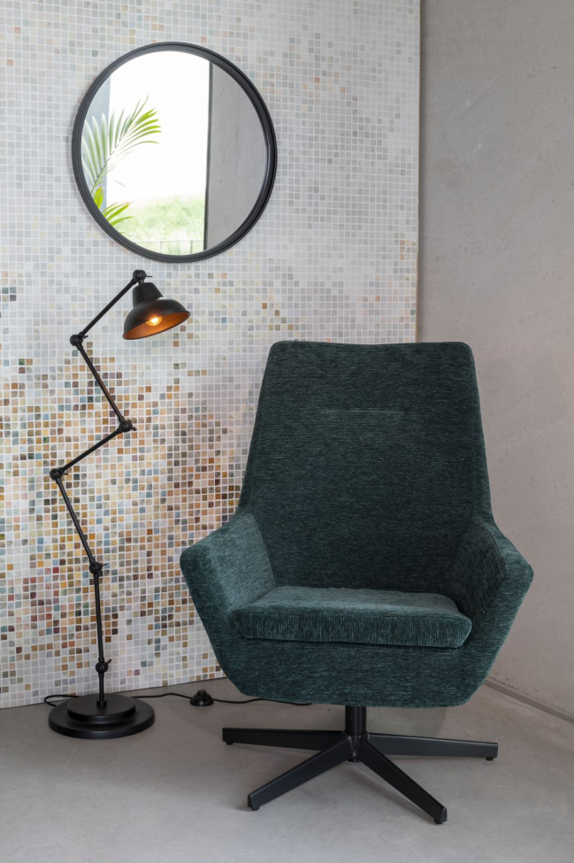 Lustro 'Matz' - Okrągłe Czarny