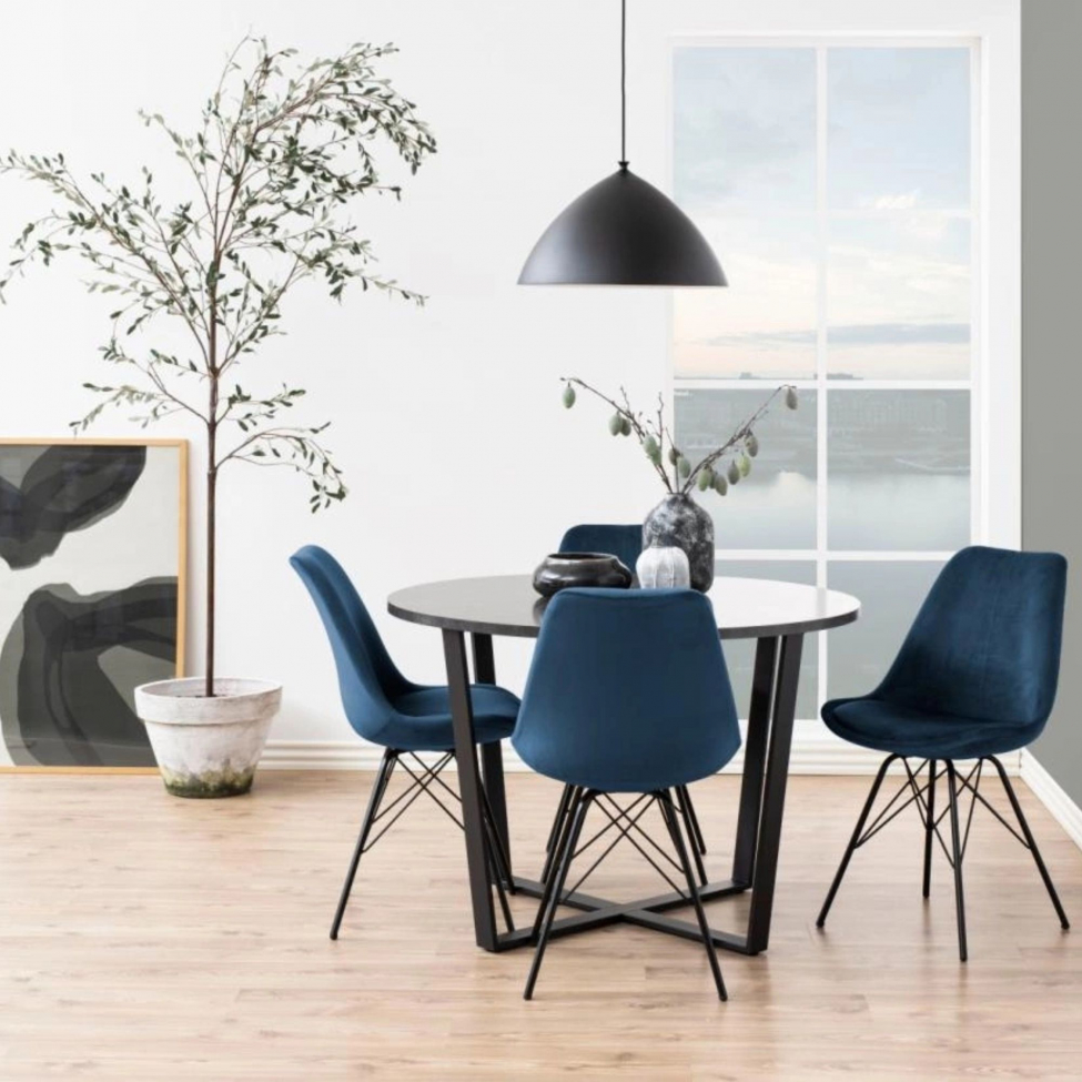 Krzesło 'Eris' - Niebiesko/czarny