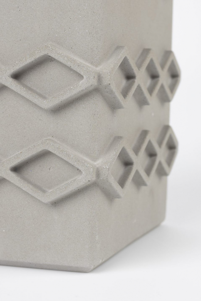 Wazon 'Graphic Square' - Szary