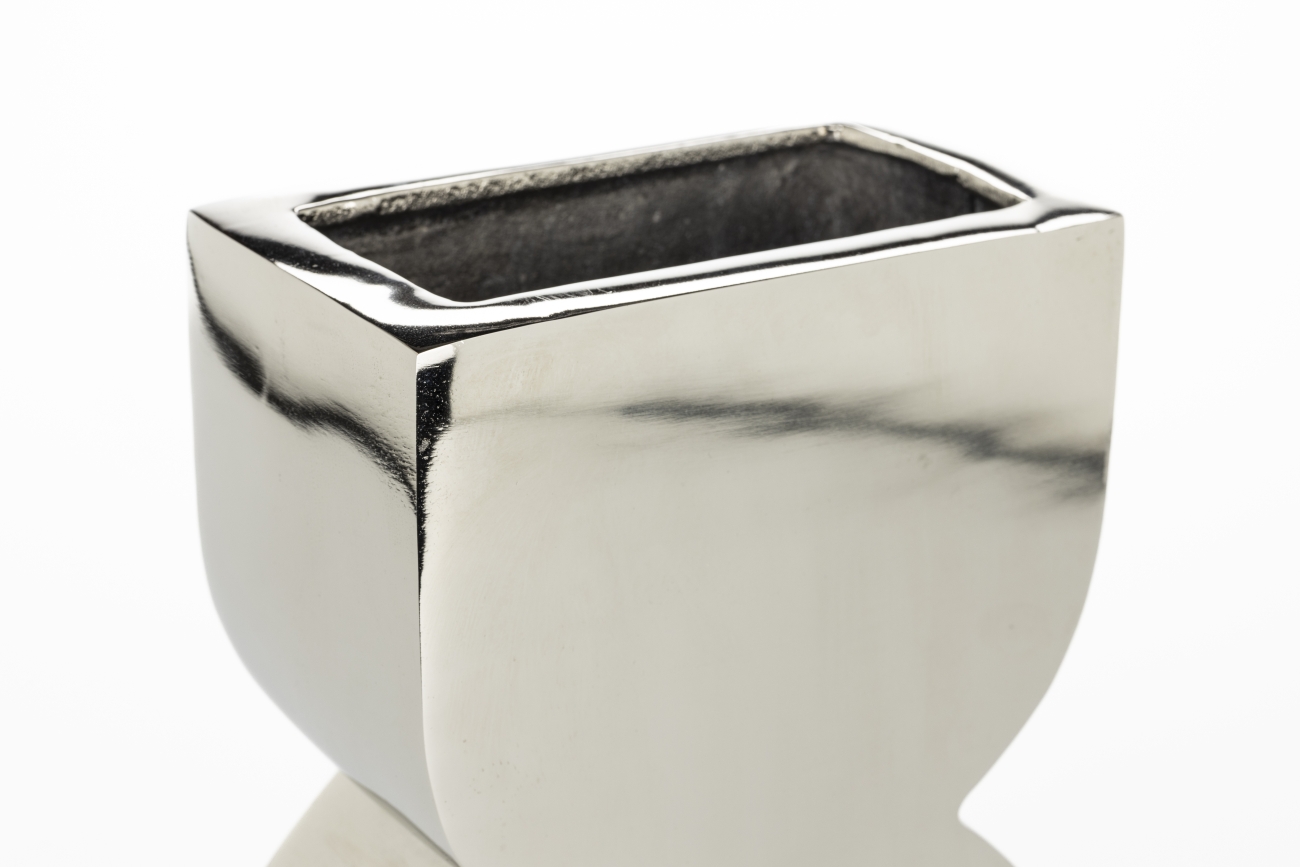 Wazon Cones L 'Błyszczący Srebrny' - Srebrny