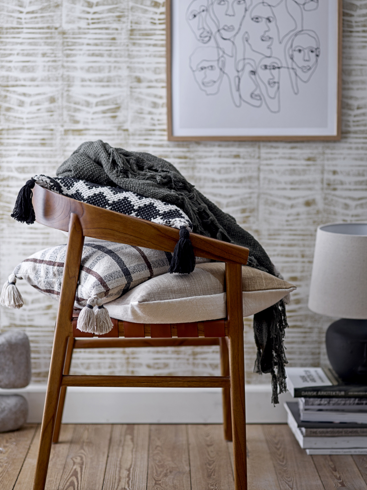 Lampa stołowa 'Matheo' - Czarny/Terrakotta