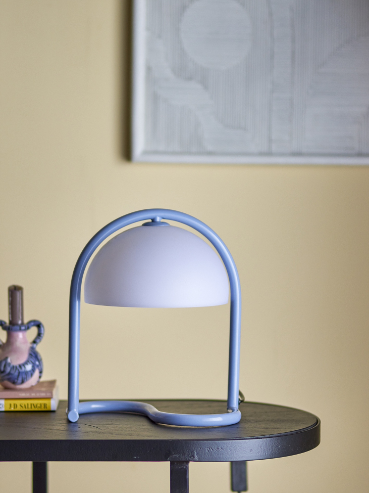 Lampa stołowa 'Favour' 24.5cm Okrągła - Niebieski