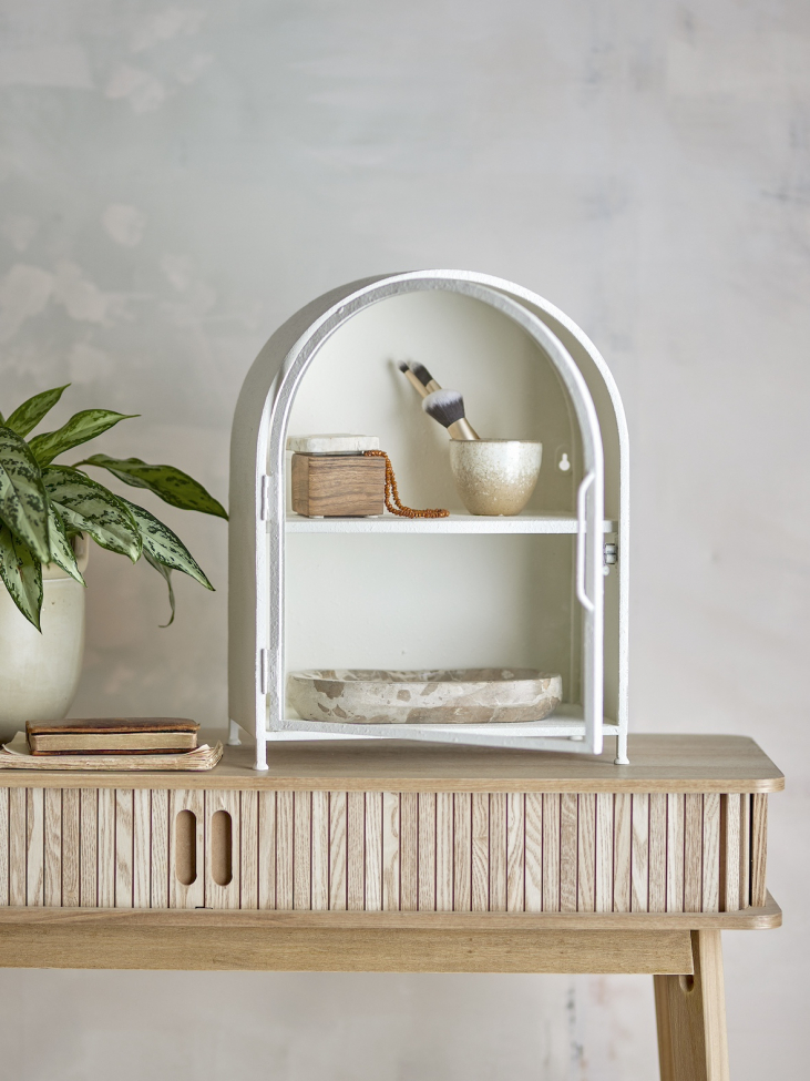 Szafka 'Soria' – biała/metalowa