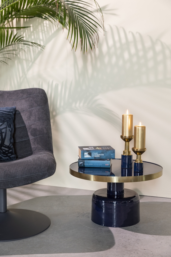 Świecznik 'Glam' - Niebieski