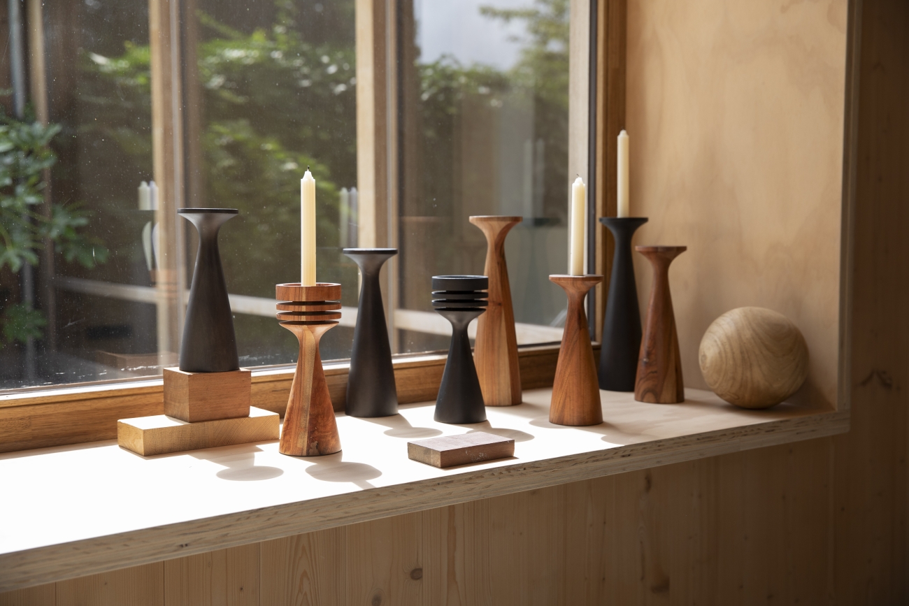 Świecznik 'Flames' - Brązowy L