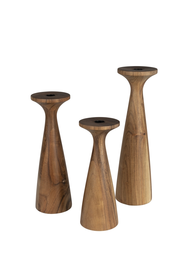 Świecznik 'Flames' - Brązowy L