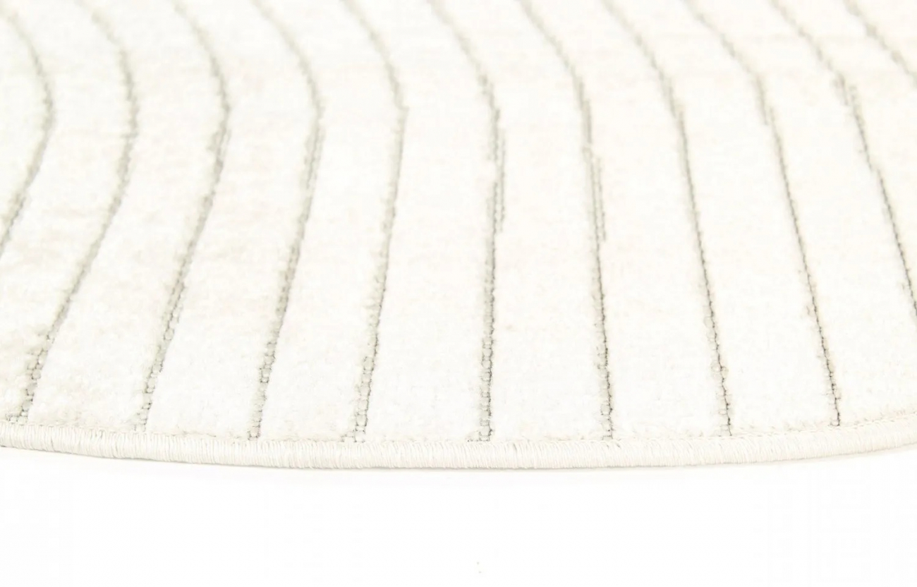 Okrągły dywan 'Devon' 240cm - Kremowy